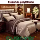 Premium 4pcs Royal Satin Double/Queen/King Size Bed Quilt/Doona/Duvet Cover Sets