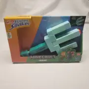 NEW Nerf Super Soaker Minecraft Trident Water Blaster Pull Back Plunger KIDS