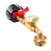 Outdoor Cookout Propane Tanks Adapter with Gauge For 1LB Bottle Easy Refilling