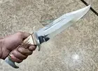 15.50" Custom hand Made Hard tool steel Rambo Bowie knife (mirror polish) (3016)