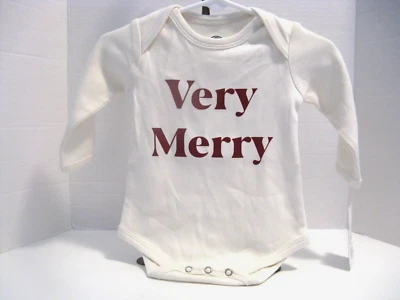 Emerson And Friends Infant "Very Merry" 100% Cotton One Piece 0-3M NWT