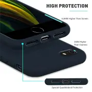 Tough On iPhone SE 2022 & 2020/iPhone 7 & 8 Case Liquid Silicone, Black