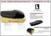 Royal Enfield "BLACK TOURING DUAL SEAT WITH COWL" For Interceptor 650 & GT 650