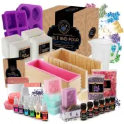 Large Deluxe Soap Making Kit Adults Kids - Soap Making Supplies Soap Base Soap C