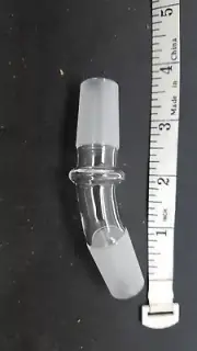 19mm male to 19mm male glass on Glass Adapter with bend usa seller gog