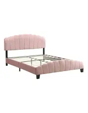 [IHOMDEC] Shell-Style Queen Size Bed Frame in Pink