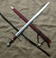 Custom & Handmade D2 steel Viking Templar knight sword with seath