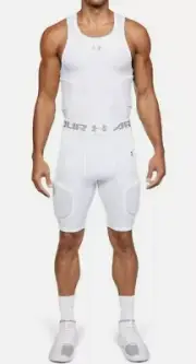 Under Armour Men's Gameday Basketball 3-Pad Compression Shorts McDavid Hex, 3XL