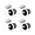 LED Commercial Recessed Round Downlight Fixture, CCT Switch 27K/30K/35K/40K/5...
