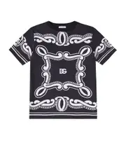 [Dolce & Gabbana Kids] Dolce & Gabbana Kids Printed cotton T-shirt Y 14 black