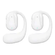 Wireless Headphones Wireless Earbuds 2pcs Open Ear Wireless Bluetooth Headphone Single Ear Bluetooth Headset with Earhook Sport Business Earphone -White