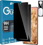 [2+1 Pack] T Tersely Privacy Screen Protector for Google Pixel 8 2023(6.2 inch) with Camera Lens Protector[Not Support Fingerprint Unlock], Anti-Spy Tempered Glass Case Friendly