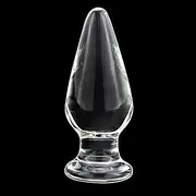 Sexbaby Glass Butt Plug 1.77 X 4.2 Inch Crystal Bum Plug