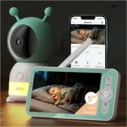 2K Baby Monitor, 5" Screen, Cry & Motion Detection, PTZ, Night Vision,2-Way Talk