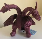 RUSS MYSTIC ZONIES Red PLUSH ZORAX Two-Headed 2 Heads DRAGON 9" New w/ TAGS!