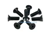 50pcs M5x30mm Black 10.9 Carbon Steel Flat Countersunk Head Hex Socket Screw