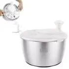 5L Vegetable Dryer w/ Hole 304 Stainless Steel Lettuce Salad Spinner ❂