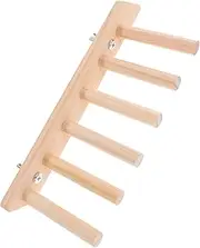 Wooden Cat Climbing Frame 6-Step Cat Ladder Wall Mounted Climbing Shelf Resting Platform Space-Saving Indoor Cat Furniture for Exercising