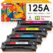 HenceBuy Compatible 125A Toner Cartridge Replacement for HP 125A CB540A CB541A CB542A CB543A Use with HP Color CP1215 CP1515n CP1518ni CM1312 CM1312nfi Printer (Black Cyan Magenta Yellow, 4-Pack)