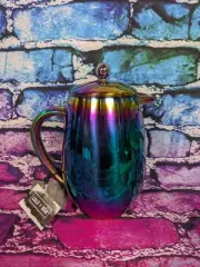 New! Coco & Lola French Press Coffee Maker Iridescent Colorful