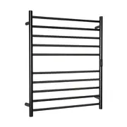 Hotwire 130W 900 x 700mm Gun Metal 10 Bar Flat Round Heated Towel Rail with Timer