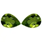 2.57 ct (2pcs) MATCHING PAIR Incredible Pear (9 x 6 mm) Green Peridot Genuine
