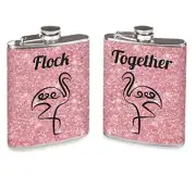 Wild Eye Designs Flask Set of 2, Flamingos