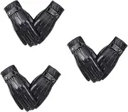 [BESPORTBLE] Pcs Warmest Men's Winter Gloves Thicken Leather Gym Gloves Touch Screen for Cycling Hiking Climbing