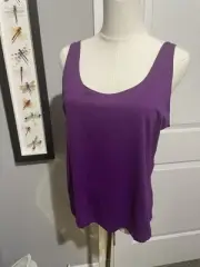 NWT Chico's Orchid Purple Cami Scoop Neck Adjustable Straps Misses 12/14 Size 2