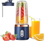 Portable Mini Blender - 14oz Handheld Juicer Cup, 6 Blades | Travel Blender for Shakes, Baby Food, Juice, Personal Blending Machine for Home, Kitchen, Sports, Travel
