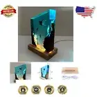 USB-Powered Resin Night Light Featuring Bat Fish and Divers - Elegant Gift Idea
