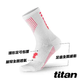 【titan太肯】舒壓生活中筒襪_白桃