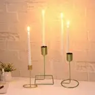 Geometric Gold Candle Holders Exquisite Single Head Candlestick Home Decor