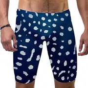 [VBFOFBV] Men's Printed Jammer Swimsuit Swim Shorts, Modern Abstract Art Utensils Turquoise