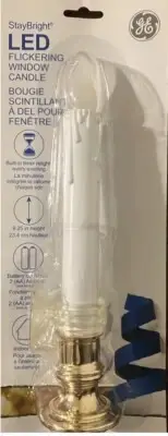 (12) GE StayBright LED Flickering Window Candle 9.25” Tall Timer home decor New