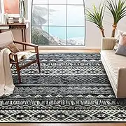 Area Rug Living Room Rugs Bedroom Carpet Rug Luxury Imitation Cashmere Rug Modern Decorative Rugs for Living Room Floor Mats (Black/White) (200 * 250cm(6.6 * 8.2ft))