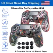 2PCS Silicone Grip Cover Skin Dragon Case For PS4 PS4 Slim PS4 Pro Controller