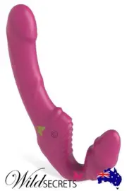 NEW Wild Secrets Joy 8.3 inch Vibrating Strapless Strap On, Couple Vibrator