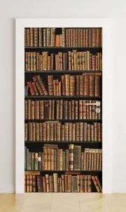 [Namly Design] Door stickers - Vintage Books / Peel and Stick