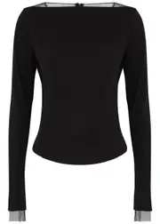 Helmut Lang Panelled Jersey top - Black - M (UK12 / M) M (UK12 / M)
