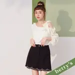 BETTY’S貝蒂思(21)OL裙擺荷葉褲裙(黑色)