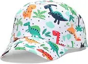[TPZORJX] Children's Baseball Cap for Boys Girls Summer Dinosaur Embroidery Adjustable Sports Cap UV Protection Cotton Peaked Cap Baseball Cap for Children, Children's Caps Boys, Cap Baby, Dinosaur