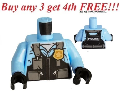 ☀️NEW LEGO Minifigure Minifig Torso Body Top Shirt Male/Female Police Officer #4
