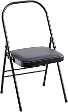 Yoga Chair, Yoga Studio Pilates Chair,Foldable Yoga Prop Metal Frame,for Dining Home Office Indoor Outdoor Use