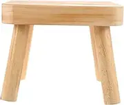 Toyvian Wooden Step Stool for Adults Portable Lightweight Footstool Durable Household Shoe Changing Stool for Kitchen Bathroom and Home Use Design