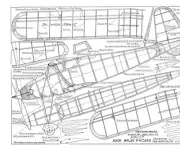 Avion Biplane P Picard 32" Wingspan RC Model Airplane Printed Plans &Templates
