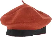 [LIFKOME] 1 PC Charming Lamb Wool Beret for Stylish Autumn Hat for Soft and Comfortable Warm Accessory Unique Design for Enhanced Outfit Appeal Orange