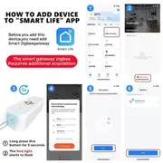 Zigbee Smart Vibration Sensor Detection Tuya Smart Life APP Notification Real-Time Motion Vibration White