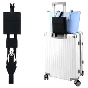 Travel Luggage Strap with Pouch Durable Luggage Strap Storage Organizer Pouch Portable Travel Suitcase Accessories