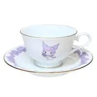 在飛比找momo購物網優惠-【sunart】三麗鷗 優雅花圈系列 燙金陶瓷咖啡杯盤組 酷